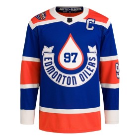 Edmonton Oilers Dresy Connor McDavid Heritage Classic Adidas 2023-24 Modrý Authentic - Pánské